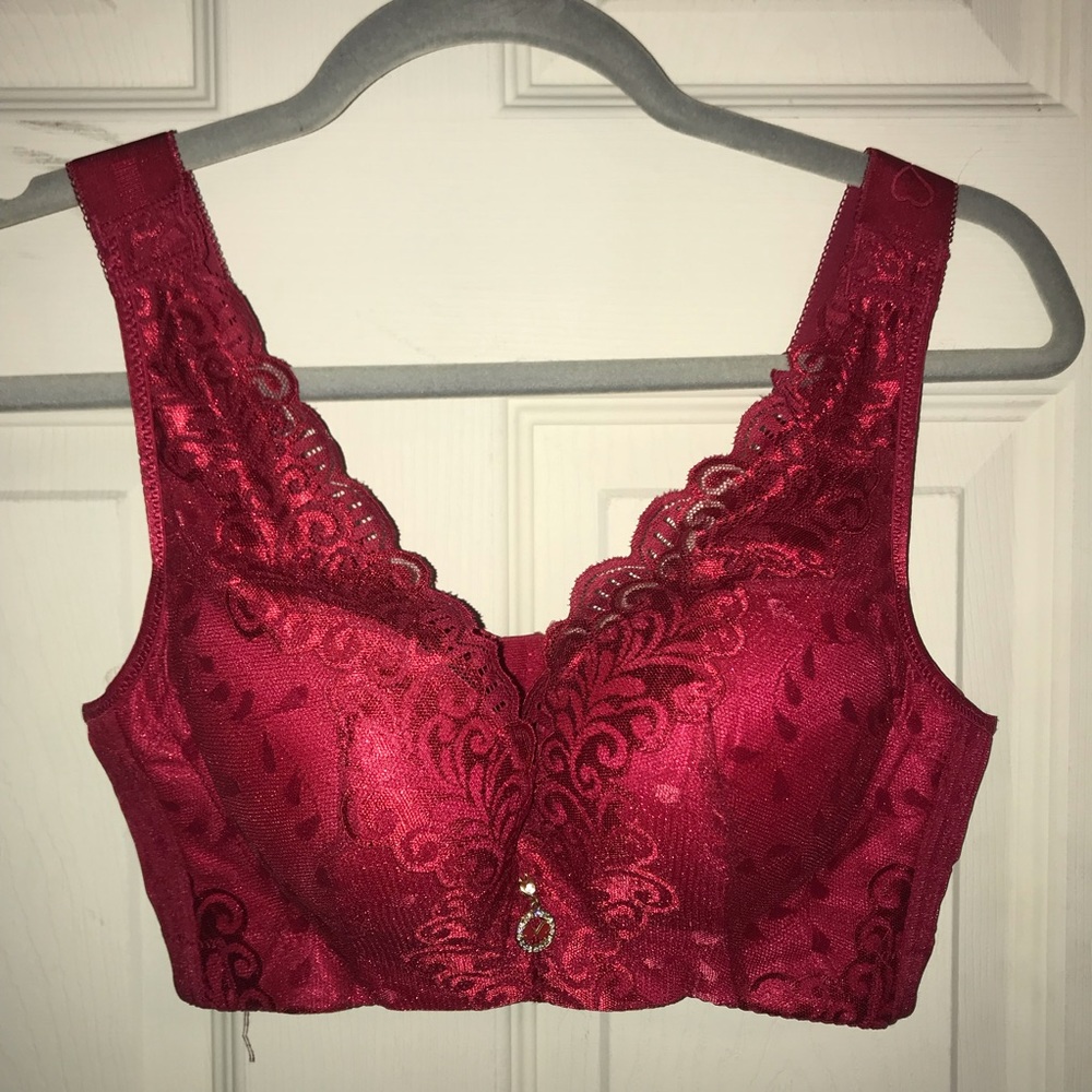Slimming 5 hook Bra - Red